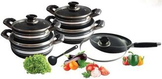 10 Pc Heat Resistant Kitchen Aluminum Cookware Set With Thickness 3.0 Mm