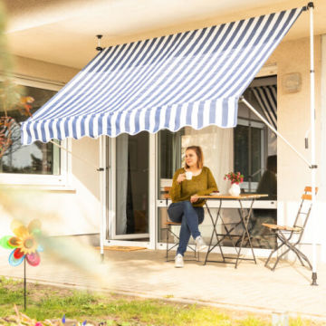 Sunawning: Manufacturer of High-Quality Outdoor Retractable Balcony and Patio Aluminum Awnings with Stripe Design