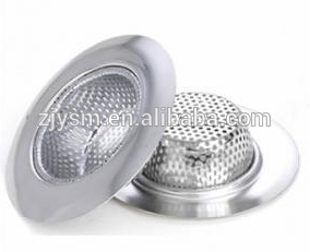 stainless steel pierced sink strainer