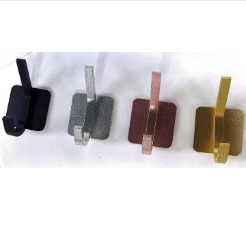 Strong Support Multicolor Robe Hook Aluminum Towel Rack - Self-Adhesive Punch-Free Bath Towel Rack