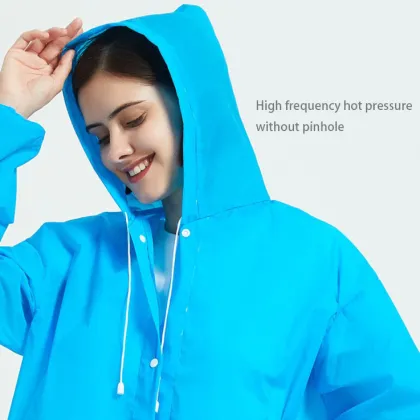 Wholesale Transparent Plastic Rain Ponchos: Thickened, Waterproof Eva Rain Gear for Coat and Raincoat Protection
