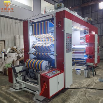 6 Warna Plastik Filem Roll Shopping Bag Machine Percetakan Flexo