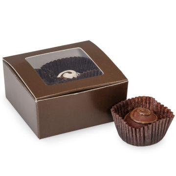 Wholesale square truffle paper packaging boxes