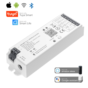 Tuya WiFi Alexa Voice Google Assistant WB5 Controller: 5-in-1 Bluetooth LED Light Strip Controller