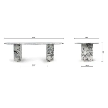 Modern Elegant Customized Marble Dining Table for Home, Hotel, Restaurant