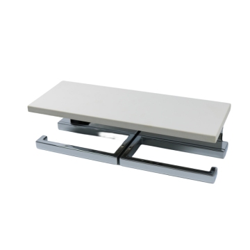 High Quality Marble Brass Wall-Mounted Toilet Roll Holder with Shelf for Bathroom