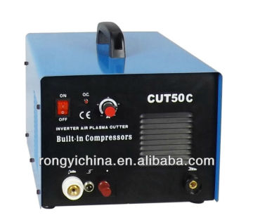 Retail or wholesale CUT50C RONGYI New Mini Inverter 220V DC plasma metal cutter With Buit-in Compressor