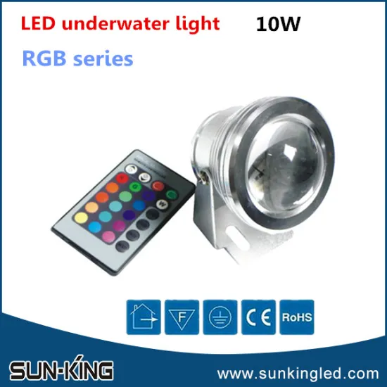 Colorful high quality lake/pond 10W led rgb underwater light with remote control