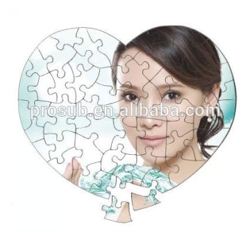 sublimation heat transfer heart shape magnetic jigsaw