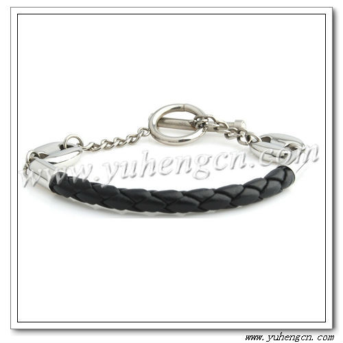Fashion Stainless steel Leather Bracelets,Men's Accessories