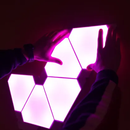 Senseled Triangle Shape Smart Kit RGBW Aurora Rhythm LED Night Panel Light
