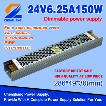 24V 150W Triac 0-10V Dimmable LED Driver