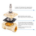 Brass Electric Solenoid Valve 1/2 Inch, 220V for Air, Water, Gas, Fuel & Oil with Normal Cooling