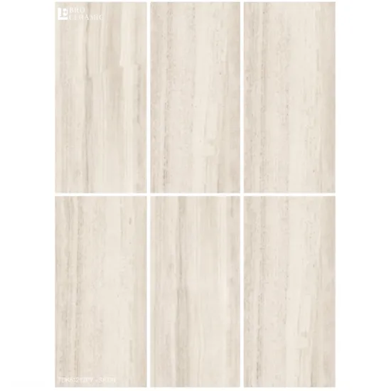 Beige Matt Finish 15.5mm Thick Exterior Wall Tiles 600x1200mm for Outdoor Use