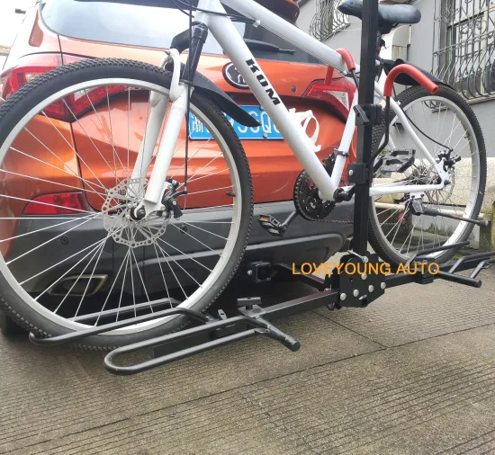 Amazon Hot Sale Hitch Mount Platform Type Foldable Bike Rack Carrier Fit To 2 inch/ 1.25 inch Receiver Tube