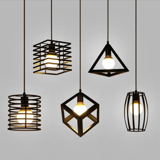 Modern Iron Chandelier: Small Pendant Lighting Fixture, Flush Mount Ceiling Lamp, and Hanging Light for Dining Room