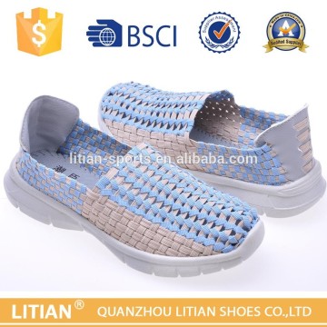 TOP SELLING 2015 latest design woven elastic nice lady shoes