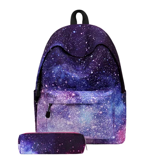 Outdoor Hiking Sports Travel Canvas Galaxy shine backpack