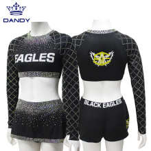 Custom All Star Sexy Crop Top Cheerleader Uniforms