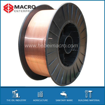 Copper coated CO2 gas shielded welding wire