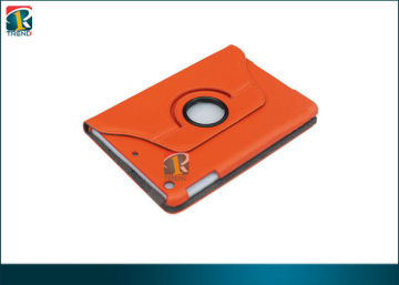 Orange Slim 360 Degree Rotary Stand Leather Case For Ipad Mini Protective Covers