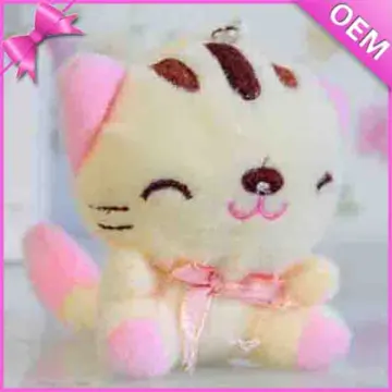 15cm Sitting Yellow Plush Stuffed Cats for Sale, Plush Yellow Cat, Mini Stuffed Toy Cat