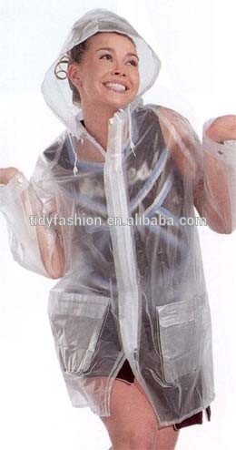 Clear Plastic Transparent Rain Jacket