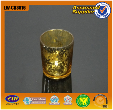 Promotional Wholesale Gold Mercury Glass Votive Candle Holders