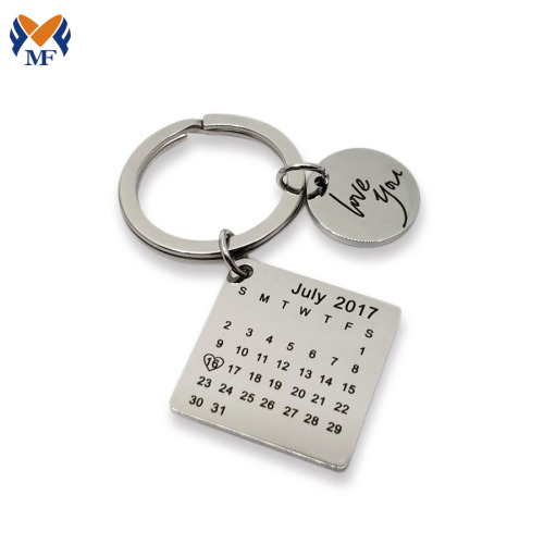 Personalised relationship calendar keychain