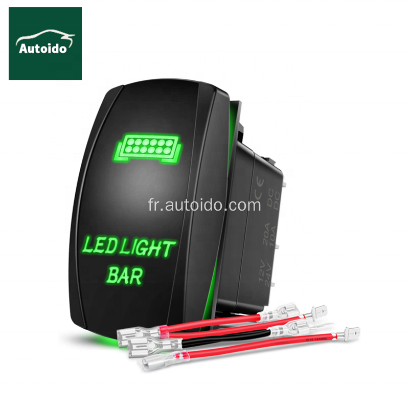Interrupteur à bascule LED LED 5pin laser ON / OFF interrupteurs