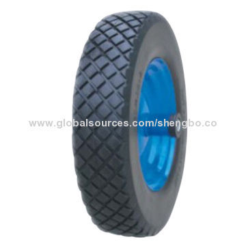 16"*4.80/4.00-8 PU Foam (Epispastic) Wheel, Suitable for Low-speed Applications