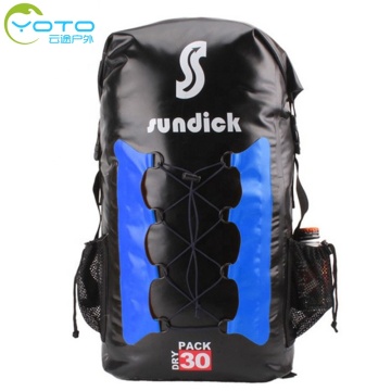 30L Outdoor Trending PVC Tarpaulin Roll Top Waterproof Backpack for Camping Hiking Trekking