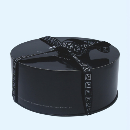 Large Black Flowers Hat Round Boxes