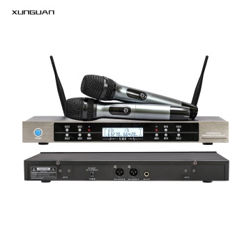 R-0341 Silver/Nero Wireless UHF IR Infrared Professional Microfono per Conference KTV Stage Church