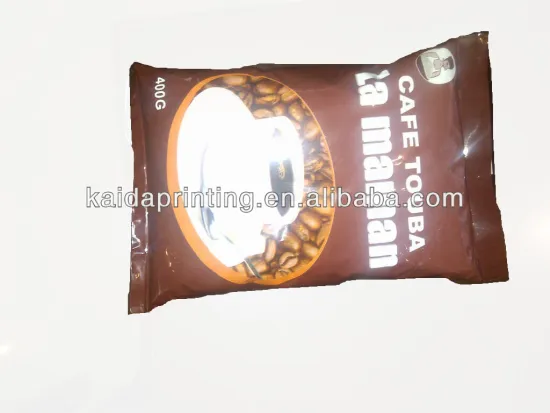 Roasted coffee bean packaging bag with gravure vivid printing customized shapes and sizes accepted