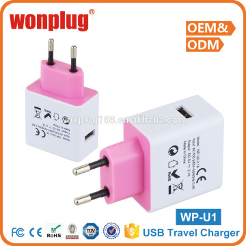 High speed Wall charger used mobiles 5V/2A eu european usb wall charger