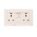 13A 2 Gang Wall Switch Socket