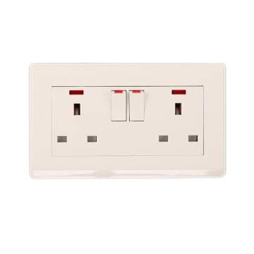 13A 2 Gang Wall Switch Socket