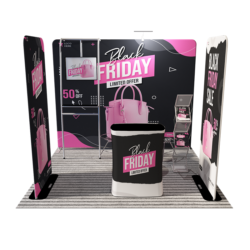 Fasil Enstale Custom Tansyon Twal plafon egzibisyon Booth