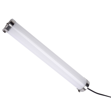 OLAMLIGHT IP67 IK10 IP69K PC PMMA LED Tubular Light 40W CE RoHS Stainless Steel Plug 304L 316L for Industrial Use