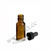 1/2oz boston round glass bottle with black glass dropper