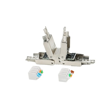 RJ45 Cat7 Metal Toolless Connector for Cat7 STP Cable