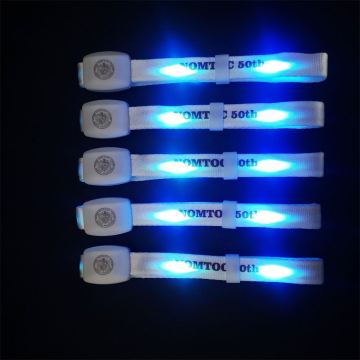 Hot Wholesale Custom Logo Remote Controlled LED Luminous Concert Bracelet