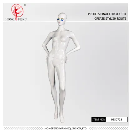 simple makeup female mannequin in white