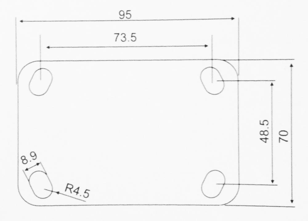 Medium Duty Stainless Bracket High Temperature Caster Top Plate Specific