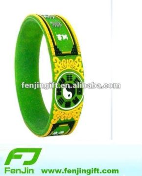 golf embossed silicone bracelet