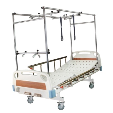 Cama de hospital com sistema de elevação manual