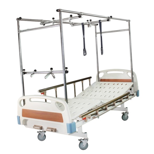 Cama de hospital com sistema de elevação manual