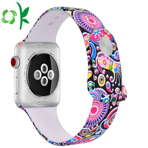 Original Printing Flora Wrist Silicone Smart Watch Straps