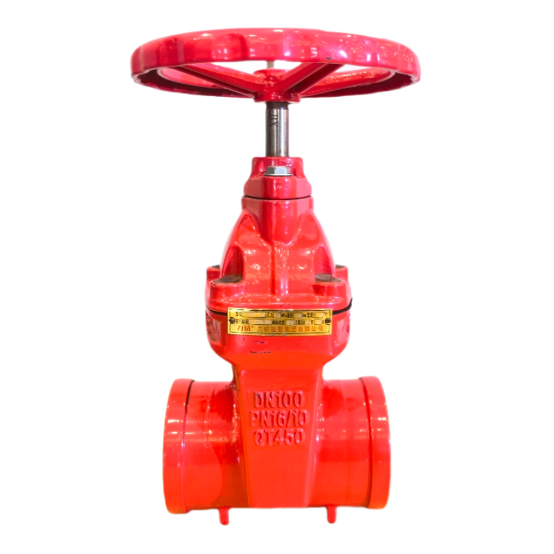 Grooved soft seal gate valve non-rising stem